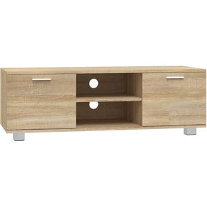 vidaXL Tv-meubel - Hout - Sonoma Eiken - 120x40,5x35 cm Tv Kast - Tv Meubilair - Houten Tv Kast - Sonomaplank - Salontafel