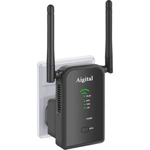 Wifi Repeater - Versterk je Wifi Signaal tot 300 Mbit/s, Betrouwbare Verbinding tot 200 m², Eenvoudige Installatie