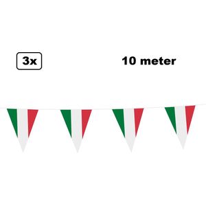 3x Vlaggenlijn Italie 10 meter