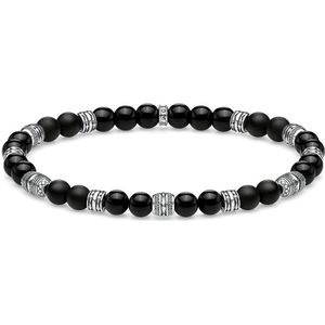 Thomas Sabo Armband 925 sterling zilver Zilver 17 Zilver Zwart / 32011379