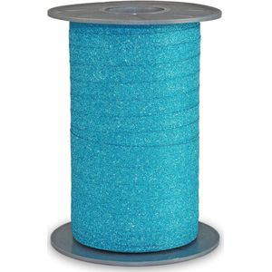 Krullint Glitter Turquoise - 10mm