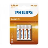 Philips LongLife Batterij AAA 4-pack