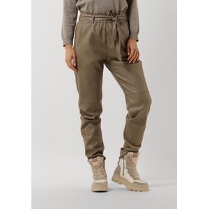 Minus Jayda Pu Pant Broeken Dames - Beige - Maat 40