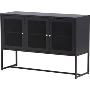 Nest living Sita metalen dressoir zwart - 120 x 80 cm