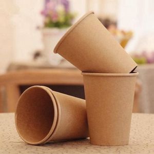 Koffiebekers - 240 ml - zonder deksel - 50 stuks - Bruin
