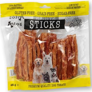 400 Gram Kipsticks Chicken D'light Hondensnacks Natuurlijke Honden Snacks Glutenvrij Graanvrij Hond