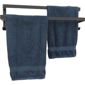 70 cm - Dubbel Handdoekrek - Groot - Handdoekenrek  - Dubbel - Groot handdoekrek -  Handdoekhouder - Staal