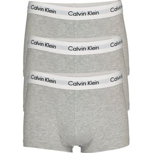Calvin Klein low rise trunks (3-pack) - lage heren boxers kort - grijs melange - Maat: M