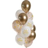 Folat - Ballonnen Birthday Blossom (12 stuks - 33 cm)