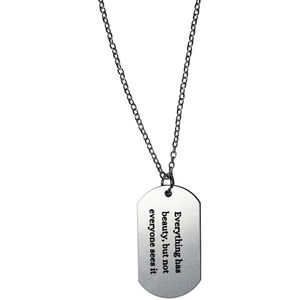 Akyol - everything has beauty bu not everyone sees it ketting - Quotes - familie vrienden - cadeau