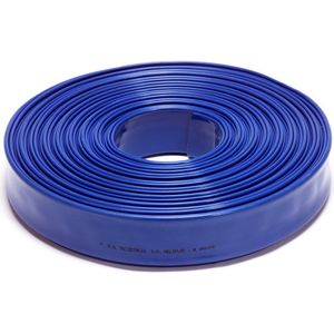 Plat oprolbare slang PVC 19 mm 3bar blauw per meter afgesneden