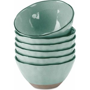 LOBERON Schaaltje set van 6 Biarré turquoise