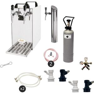 Complete set - Biertap - Kontakt 40 2–kraans droogkoeler, 50 liter/u - Biertap, Beertender, Thuistap, Bierkoeler, NC Adapter