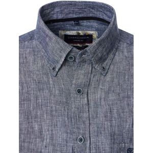 Linnen Casa Moda Blauw Overhemd Button Down Boord - XL