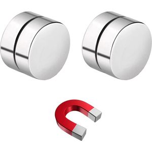 Fako Bijoux® - Oorbellen - Magnetisch - RVS - 12mm - Zilverkleurig