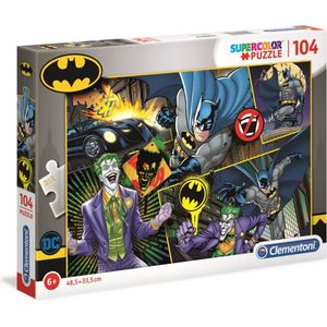 Clementoni - Puzzel 104 Stukjes Batman, Kinderpuzzels, 6-8 jaar, 25708