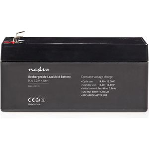 Nedis Oplaadbare Loodaccu - Lead-Acid - Oplaadbaar - 12 V - 3200 mAh