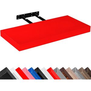 STILISTA Wandplank Zwevend - Wand Plank - Trendy Design - MDF - 30 x 23,5 x 3,8 cm - Rood