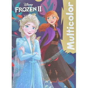 Disney Frozen 2 - Kleurboek - 32 pagina's waarvan 17 kleuplaten met 17 voorbeelden in kleur - wit tekenpapier - Prinsessen - Anna - Elza - Kleuren - Creatief - kado - cadeau