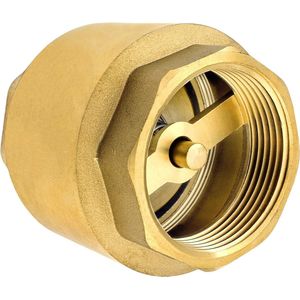 Premium 1 1/4 Inch (5/4'') Terugslagklep van Hoogwaardig Messing, Robuust, Roestvrij en Waterdicht voor Pompen, Put, Wasmachines, Tuinen, Regentonnen, Vat