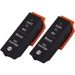 KATRIZ® huismerk inkt voor|Epson T3351XLBK|23ml | ( 2stuks) - Met chip