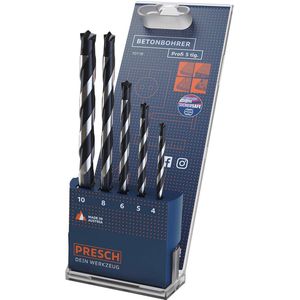 Professionele Betonboren Set 5-delig - Hoogwaardige Steenboren voor Klopboormachines - Ø 4-10 mm