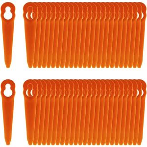 100 stuks plastic vervangende messen compatibel met STIHL Polycut 2-2 Polycut 3-2 Grastrimmer FSA 45 FSA 57 FSE 52, Sun Joe 24V-GT10, Redback Swift 40V