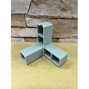 Volièrebouw hulpstuk 25 mm 3 weg stuk - aluminium volière - zelfbouw volière