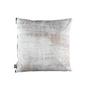 PTMD Ilse Vierkant Kussen - 45 x 10 x 45 cm - Velvet - Wit/goud