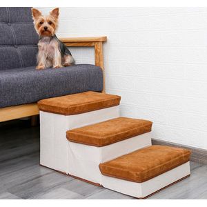Hondentrap - Met opslagruimte - Met handige opslagvakje - Hondenloopplanken - Voor kleine hond - 30cm hoogte