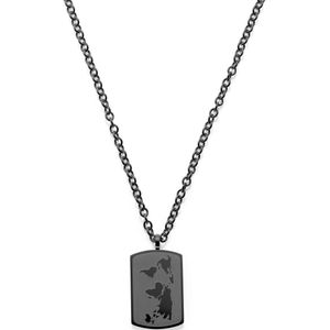 Lucleon - Heren - Roestvrij Staal Schakelketting - Zwart