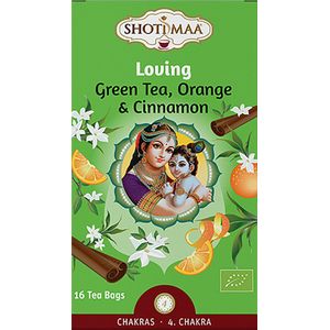 Shoti Maa Chakras ""Loving"" - Biologische kruiden-specerijenthee met groene thee, sinaasappel en kaneel