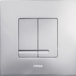 Wisa XS bedieningsplaat dualflush kunststof mat zilver