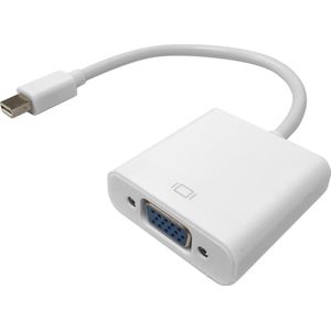 XIB Mini Displayport - Thunderbolt naar VGA adapter - Windows - iMac - Macbook - Kabel voor pc - laptop naar scherm of beamer - 1080P Full HD - Wit