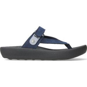 Wolky Slippers Peace blauw nubuck