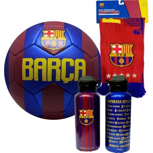 FC Barcelona Set - Bal Barca - Sjaal - Drinkbus Spelers - 3 Stuks