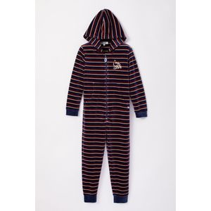 Woody Unisex Onesie bruin-donkerblauw st - maat S