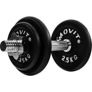 MOVIT® Dumbbell 10 kg - Gietijzer - Halter - Zwart - 30 mm