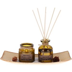 Geurset - geurglas - geurstokjes -geurkaarsen - geschenkset