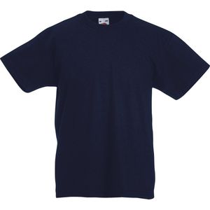 Fruit of the Loom T-shirt Kinderen maat 164 (14-15) 100% Katoen 5 stuks (Donker Blauw)