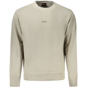 Hugo Boss Beige Sweater Met Iconisch Logo