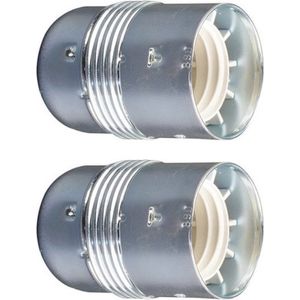 Lamphouder - Glad - E27 - Chroom - Per 2 stuks