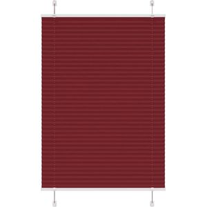 vidaXL - Plissé - rolgordijn - 100x100 - cm - stofbreedte - 99,4cm - bordeauxrood