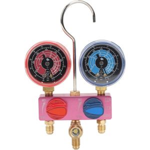 Diagnostische Manometer met Metalen Knop en PTPE Pakking - Mini G1/4 - Geschikt voor R22 R32 R410A Koelmiddel .