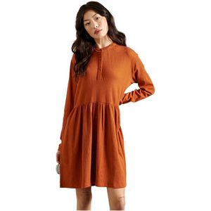 Superdry Jersey Mini Korte Jurk Oranje S Vrouw