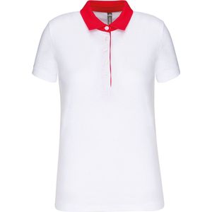 Kariban Tweekleurige damespolo jersey K261 - White / Red - XXL