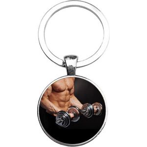 Sleutelhanger Glas - Bodybuilder