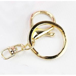 5 stuks Sleutelhanger ringen rond plat zelf sleutelhangers maken hobby DIY ringen o-ring haak ring geel