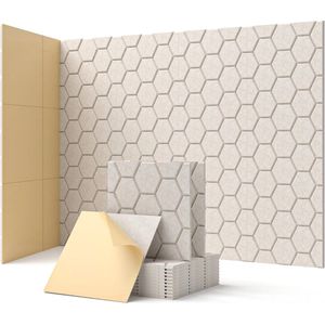 Zelfklevende akoestische panelen voor geluidsisolatie - 30 x 30 cm voor ruimtes zoals gaming, kantoren en studio's