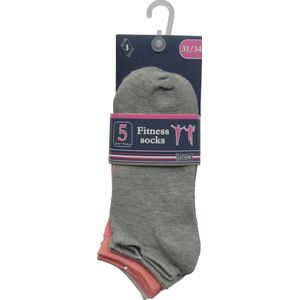 Meisjes Multipack sneaker sokjes - 10 paar meisjes fitness - hoogwaardige katoen  - maat 27/30 - enkelsokken